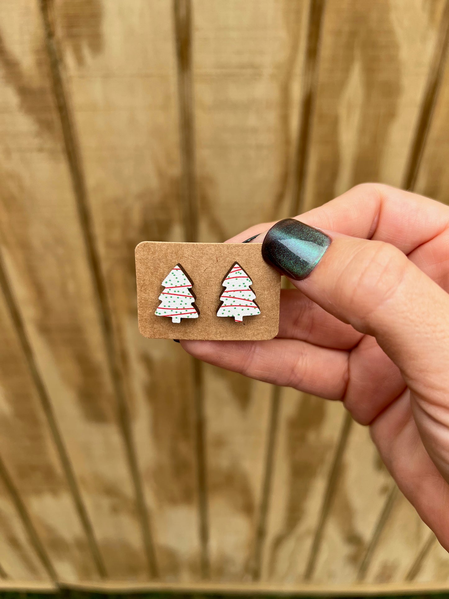 Christmas Cake Stud Earrings