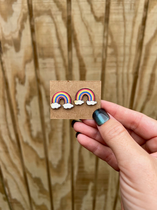 Rainbow Stud Earrings